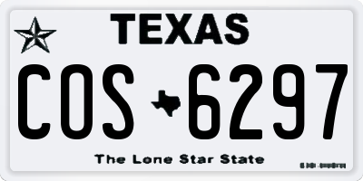 TX license plate COS6297
