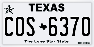 TX license plate COS6370