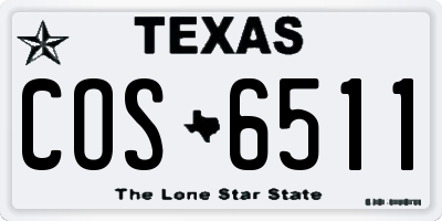 TX license plate COS6511