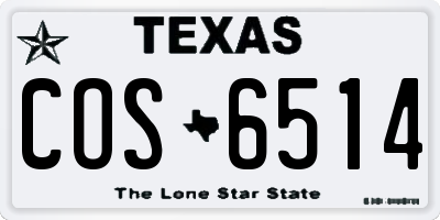 TX license plate COS6514