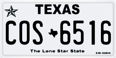 TX license plate COS6516