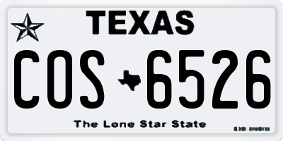 TX license plate COS6526