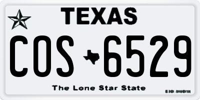 TX license plate COS6529