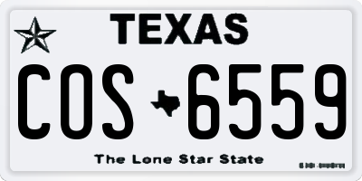 TX license plate COS6559