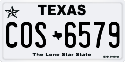 TX license plate COS6579