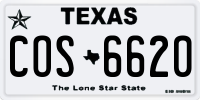 TX license plate COS6620