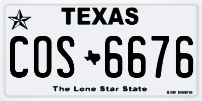 TX license plate COS6676