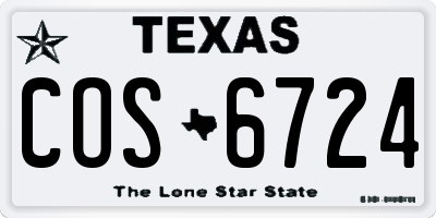 TX license plate COS6724