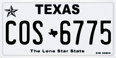 TX license plate COS6775