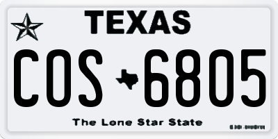 TX license plate COS6805