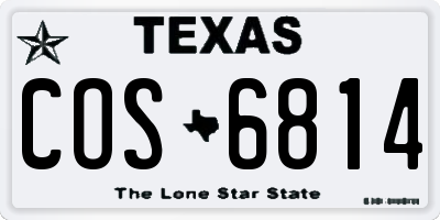 TX license plate COS6814