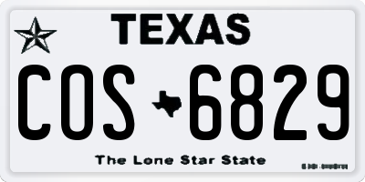 TX license plate COS6829