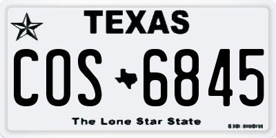 TX license plate COS6845