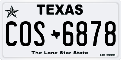 TX license plate COS6878