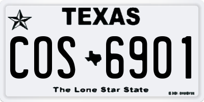 TX license plate COS6901