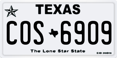 TX license plate COS6909