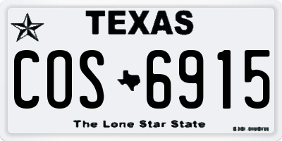 TX license plate COS6915
