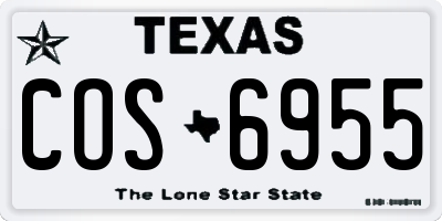 TX license plate COS6955