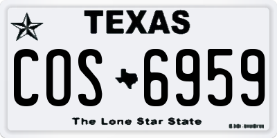 TX license plate COS6959