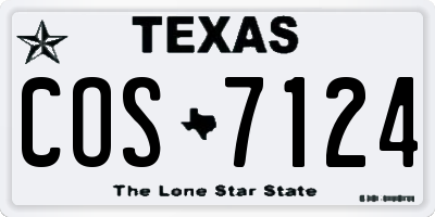 TX license plate COS7124