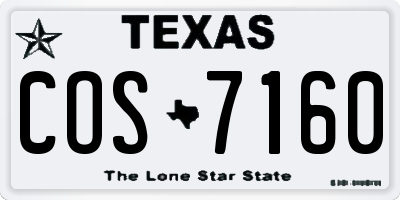 TX license plate COS7160