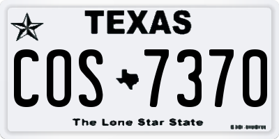 TX license plate COS7370
