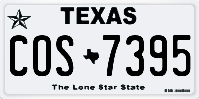 TX license plate COS7395