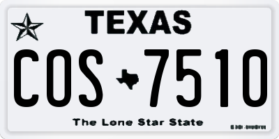 TX license plate COS7510