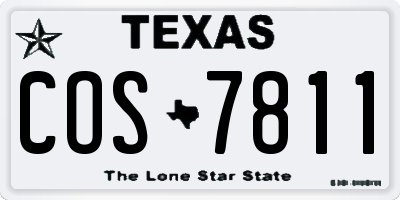 TX license plate COS7811