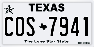 TX license plate COS7941