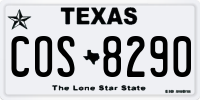 TX license plate COS8290
