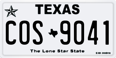 TX license plate COS9041