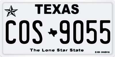 TX license plate COS9055