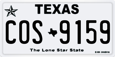 TX license plate COS9159