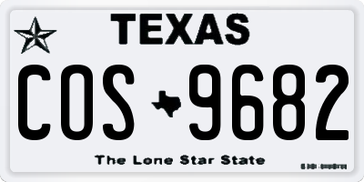 TX license plate COS9682
