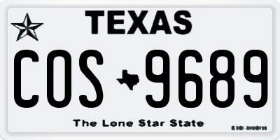 TX license plate COS9689
