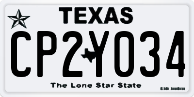 TX license plate CP2Y034