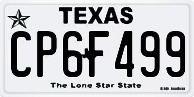 TX license plate CP6F499