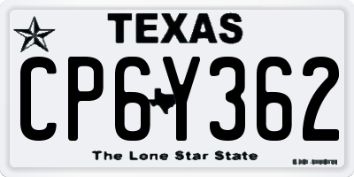 TX license plate CP6Y362