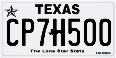 TX license plate CP7H500