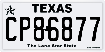 TX license plate CP86877