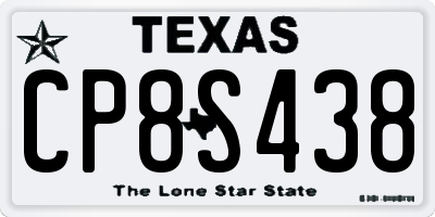 TX license plate CP8S438