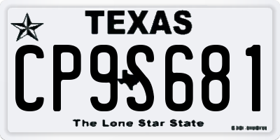 TX license plate CP9S681