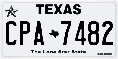 TX license plate CPA7482