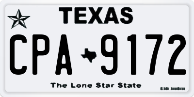 TX license plate CPA9172