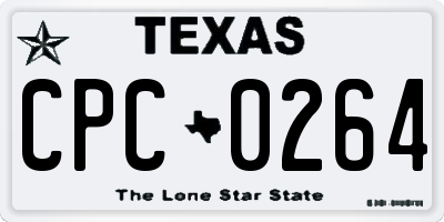TX license plate CPC0264