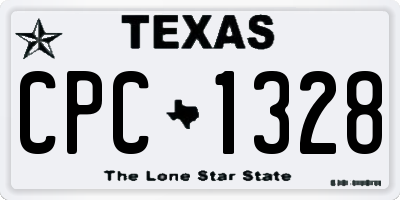 TX license plate CPC1328