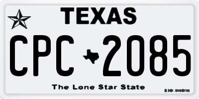TX license plate CPC2085
