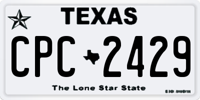 TX license plate CPC2429