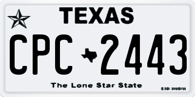 TX license plate CPC2443